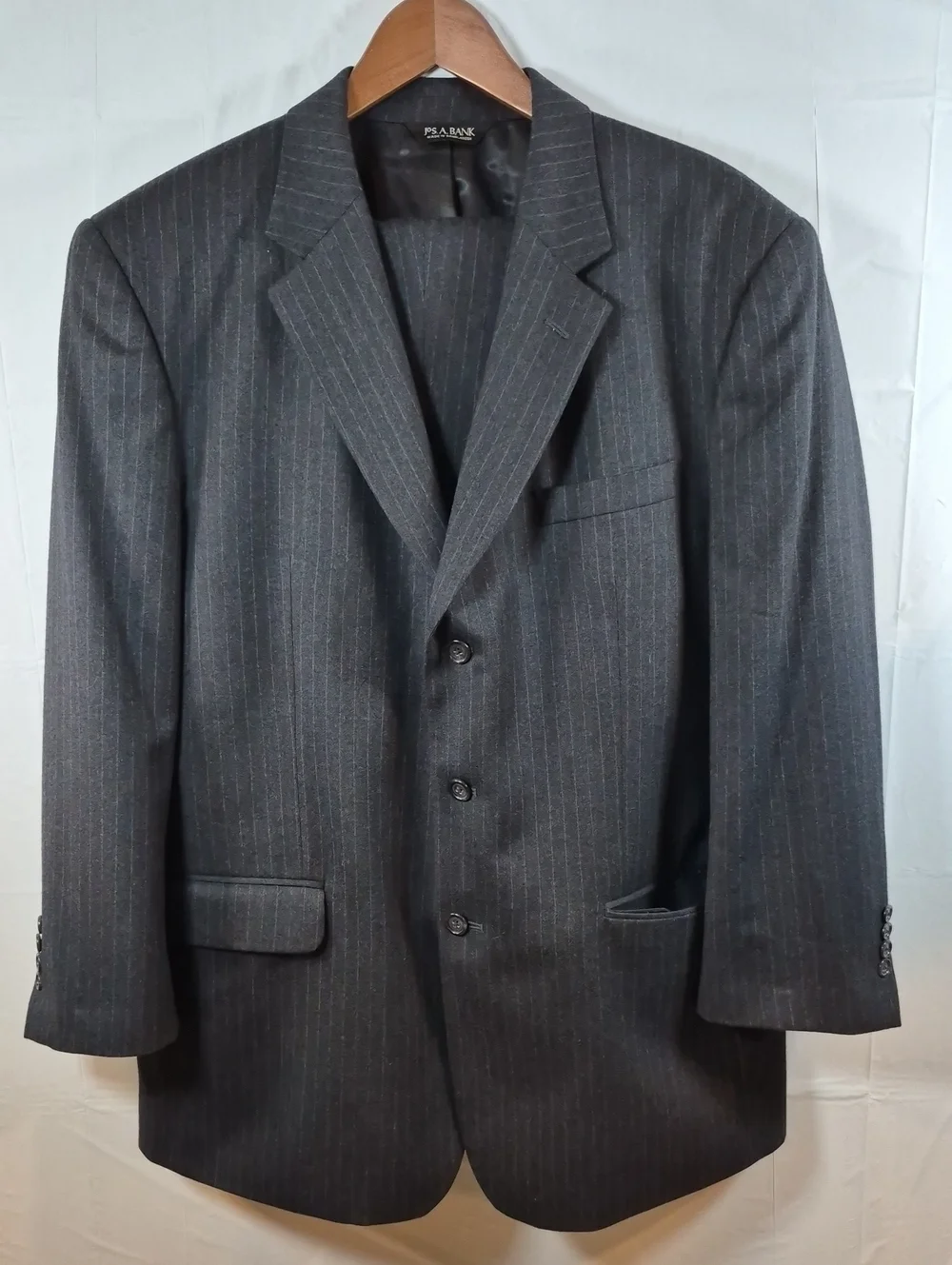 Jos. A. Bank Dark Charcoal Pinstripe Suit Jacket